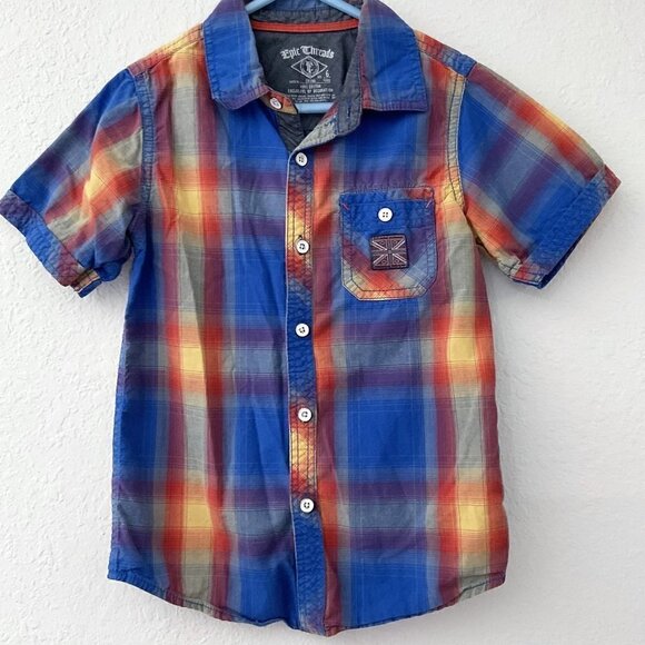 EPIC THREADS PLAID BUTTON DOWN SHIRT 6 - Picture 1 of 5